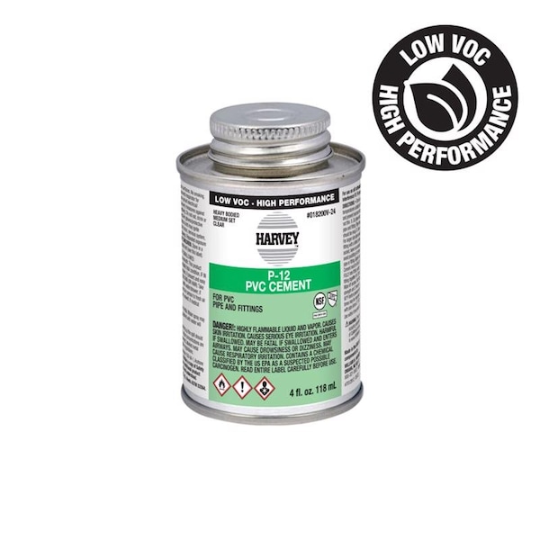Oatey P12 PVC cement, 4 oz 018200V-24 - main